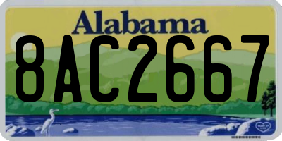 AL license plate 8AC2667
