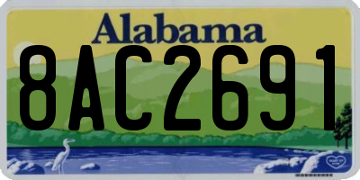 AL license plate 8AC2691