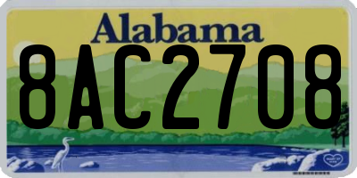 AL license plate 8AC2708