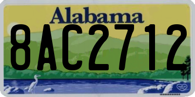 AL license plate 8AC2712