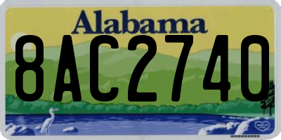 AL license plate 8AC2740