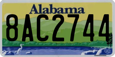 AL license plate 8AC2744