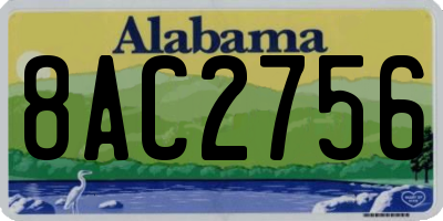 AL license plate 8AC2756