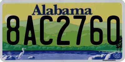 AL license plate 8AC2760