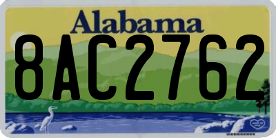 AL license plate 8AC2762
