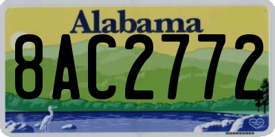 AL license plate 8AC2772
