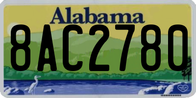 AL license plate 8AC2780
