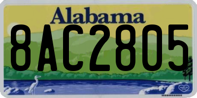 AL license plate 8AC2805