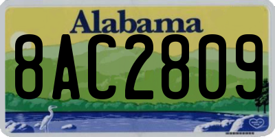 AL license plate 8AC2809