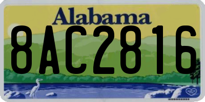 AL license plate 8AC2816