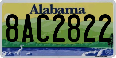 AL license plate 8AC2822