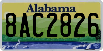 AL license plate 8AC2826