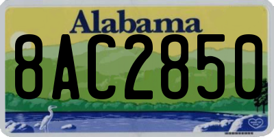 AL license plate 8AC2850