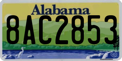 AL license plate 8AC2853