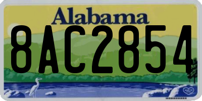 AL license plate 8AC2854