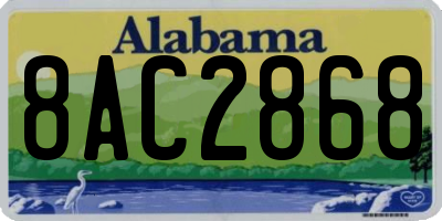 AL license plate 8AC2868
