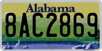AL license plate 8AC2869