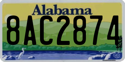AL license plate 8AC2874