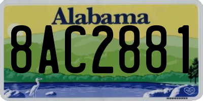 AL license plate 8AC2881