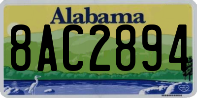 AL license plate 8AC2894