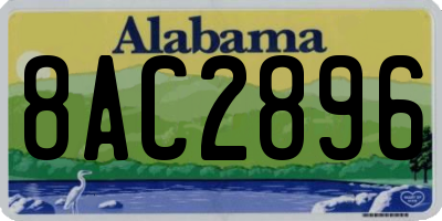 AL license plate 8AC2896