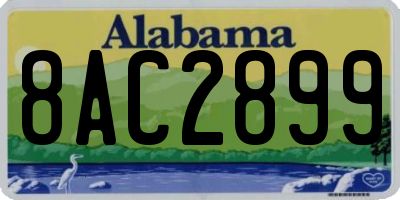 AL license plate 8AC2899