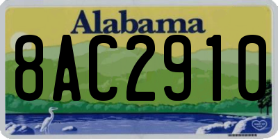 AL license plate 8AC2910