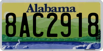 AL license plate 8AC2918