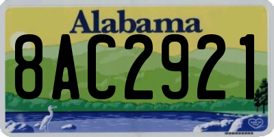 AL license plate 8AC2921