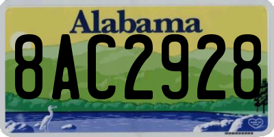 AL license plate 8AC2928