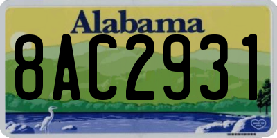AL license plate 8AC2931