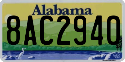 AL license plate 8AC2940