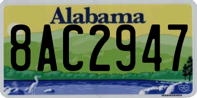 AL license plate 8AC2947