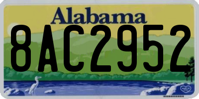 AL license plate 8AC2952