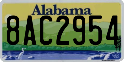 AL license plate 8AC2954