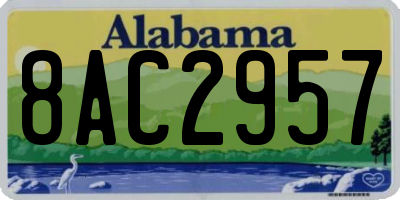 AL license plate 8AC2957