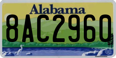 AL license plate 8AC2960
