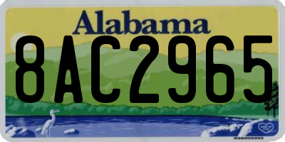 AL license plate 8AC2965