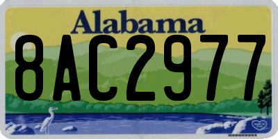 AL license plate 8AC2977