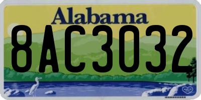 AL license plate 8AC3032