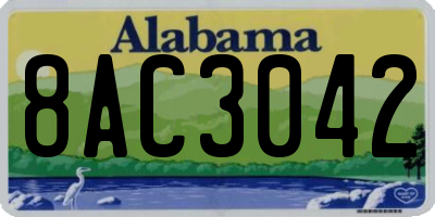 AL license plate 8AC3042