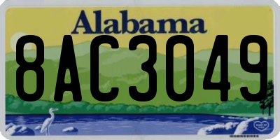 AL license plate 8AC3049