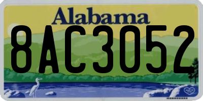 AL license plate 8AC3052