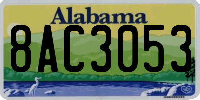 AL license plate 8AC3053
