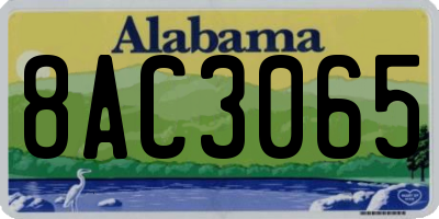 AL license plate 8AC3065