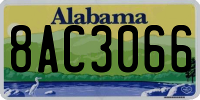 AL license plate 8AC3066