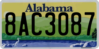 AL license plate 8AC3087