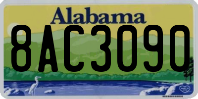 AL license plate 8AC3090