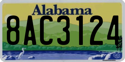 AL license plate 8AC3124