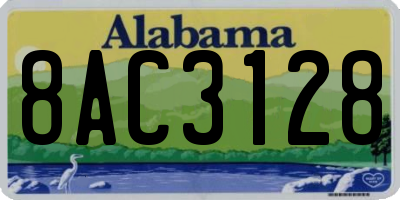 AL license plate 8AC3128